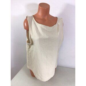 Max Studio London Linen Tank Top Womens Large New